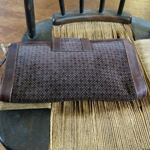 Suarez  brown Suede‎ & Leather clutch - Picture 7 of 8